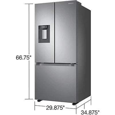 22 Cu. Ft. Stainless 3-Door French Door Smart Refrigerator