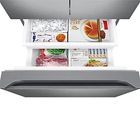 22 Cu. Ft. Stainless 3-Door French Door Smart Refrigerator