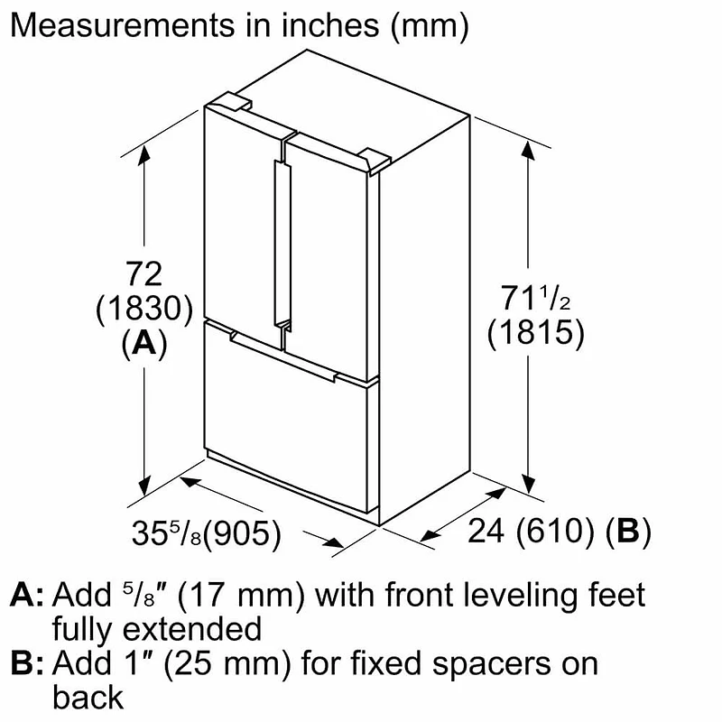 20.8 Cu. Ft. 800 Series Stainless Counter-Depth French Door Smart Refrigerator