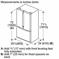 20.8 Cu. Ft. 800 Series Stainless Counter-Depth French Door Smart Refrigerator