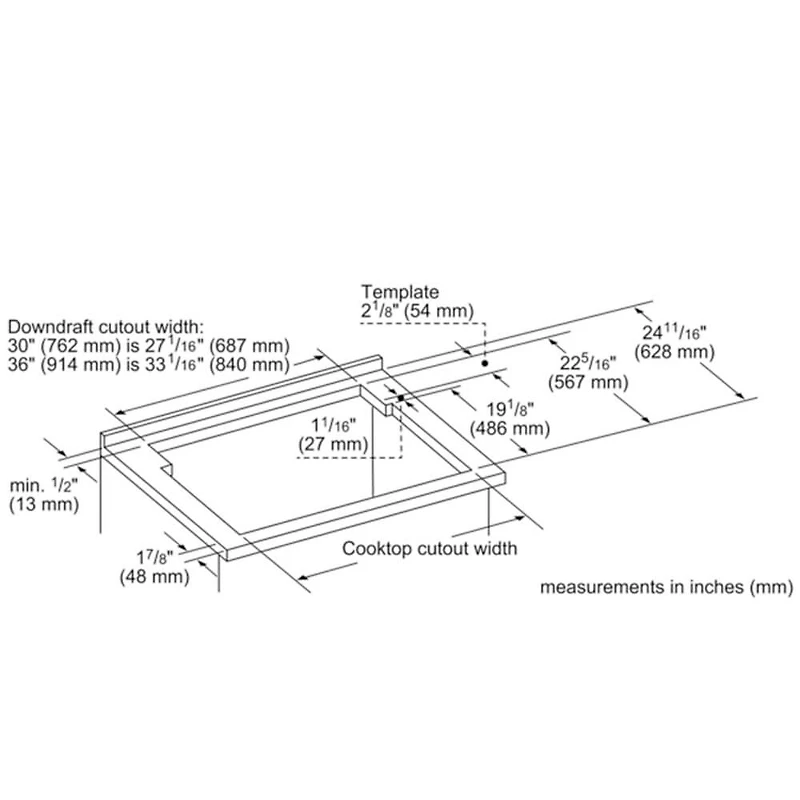 36 inch Stainless Retractable Downdraft Ventilation Range Hood