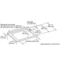 36 inch Stainless Retractable Downdraft Ventilation Range Hood