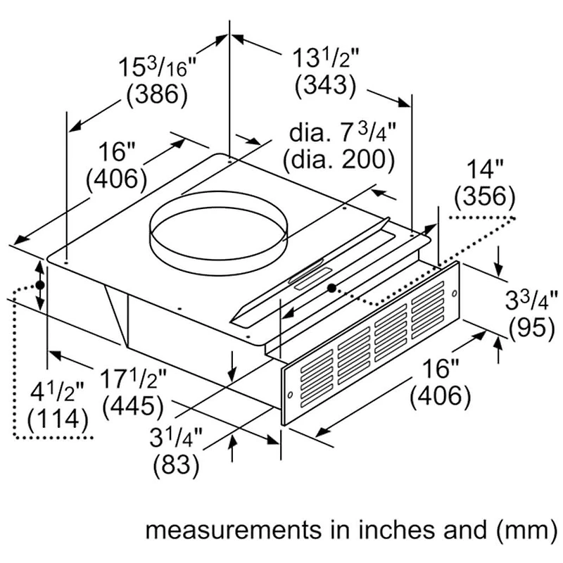 Downdraft Range Hood Recirculation Kit