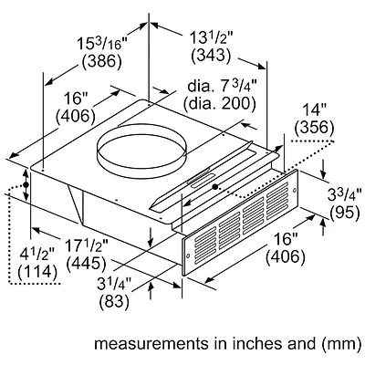 Downdraft Range Hood Recirculation Kit