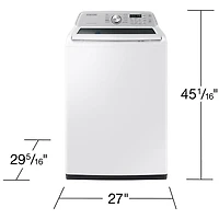 4.7 Cu. Ft. White Top Load Large Capacity Smart Washer