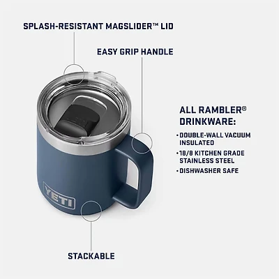 Rambler 10 oz. Mug with MagSlider Lid - Cape Taupe