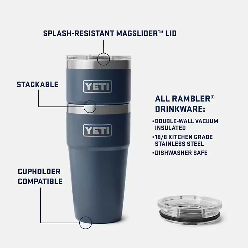 Rambler 20 oz. Stackable Cup with Magslider Lid - Moon Dust