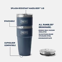 Rambler 20 oz. Stackable Cup with Magslider Lid - Moon Dust