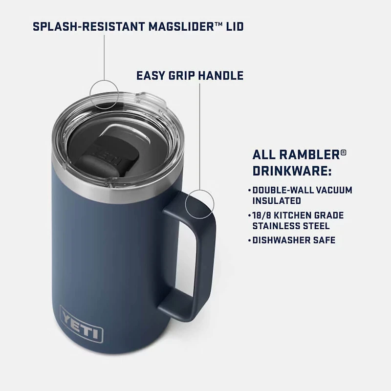 Rambler 24 oz. Mug with MagSlider Lid - Black Forest