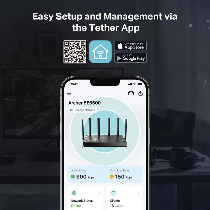 Archer Dual-Band Wi-Fi 7 Router - 6.5Gps