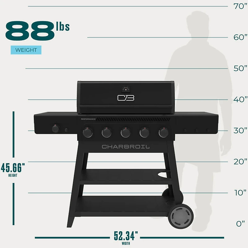 Performance Series FlavorMax 5-Burner Gas Grill - Black