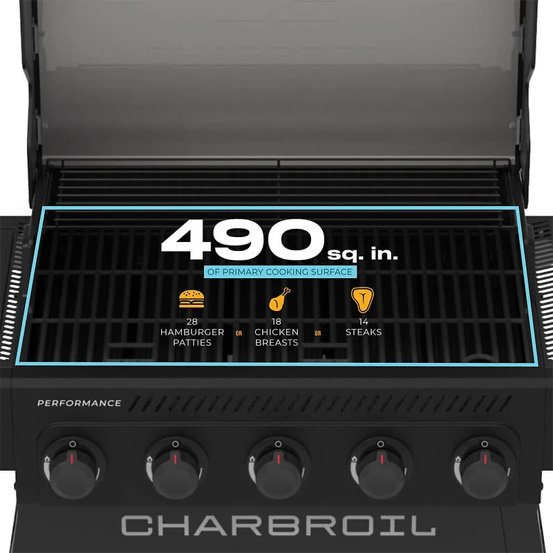 Performance Series FlavorMax 5-Burner Gas Grill - Black