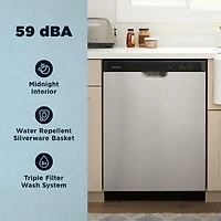 59 dBA Stainless Front Control Dishwasher