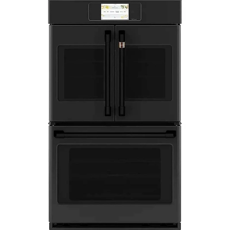 Flat Black Handle and Knob Set for Cafe Wall Oven 