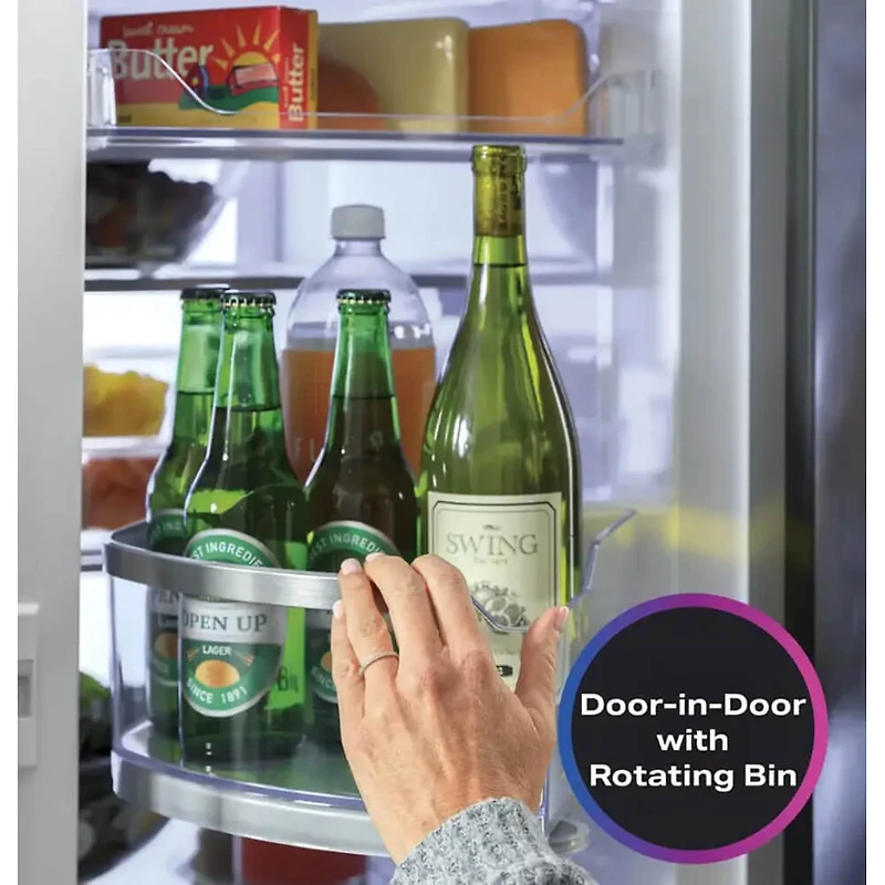 22.3 Cu. Ft. Stainless Counter-Depth 4-Door French Door Smart Refrigerator