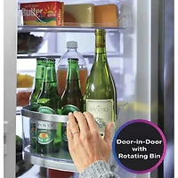 22.3 Cu. Ft. Stainless Counter-Depth 4-Door French Door Smart Refrigerator