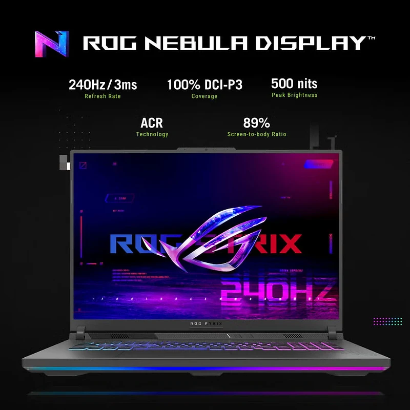 18 inch ROG Strix G18- AMD Ryzen 9 8940HX - NVIDIA GeForce RTX 5070