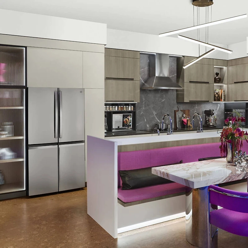 22.9 Cu. Ft. Stainless Counter Depth 4-Door French Door Smart Refrigerator with Dual-Dispense AutoFill Pitcher