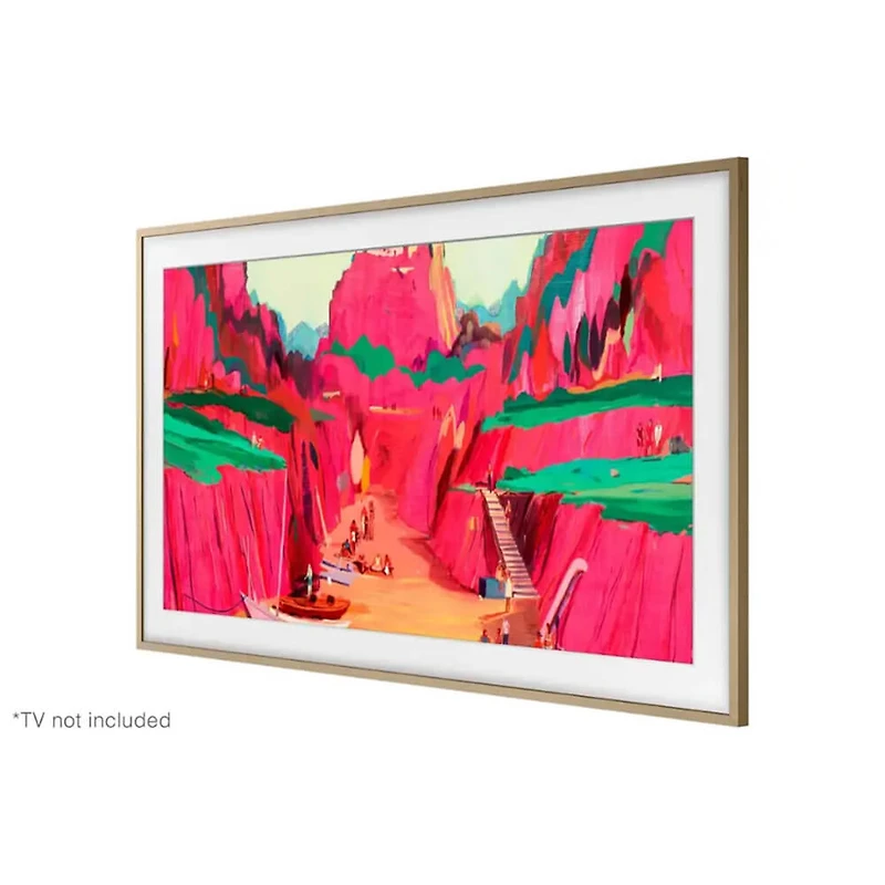 75 inch The Frame Customizable Bezel - Modern Teak