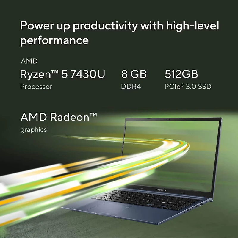 15.6 inch Vivobook 15 Laptop - AMD Ryzen 5-7430U - AMD Radeon Graphics