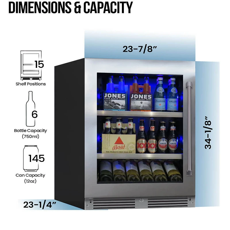 5.7 Cu. Ft. Wine and Beverage Center - Stainless