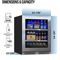 5.7 Cu. Ft. Wine and Beverage Center - Stainless