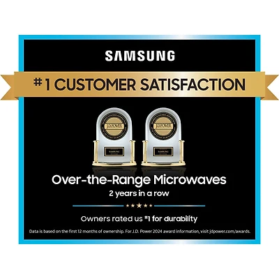 1.1 Cu. Ft. Matte Black Steel Over-the-Range Smart Microwave