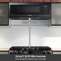 1.1 Cu. Ft. Matte Black Steel Over-the-Range Smart Microwave