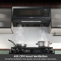 1.1 Cu. Ft. Matte Black Steel Over-the-Range Smart Microwave