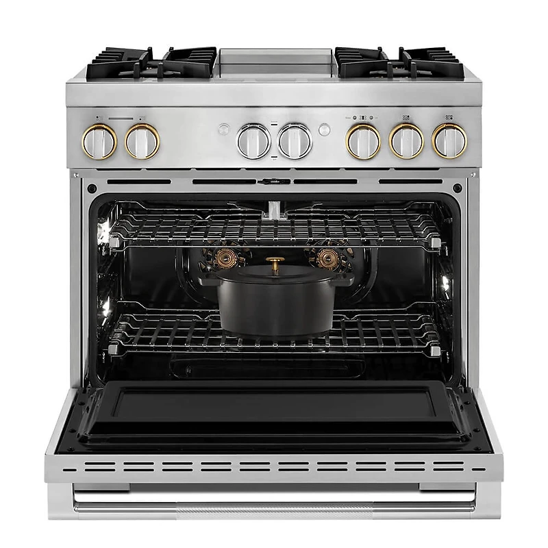 5.1 Cu. Ft. Stainless Freestanding Dual Fuel Range