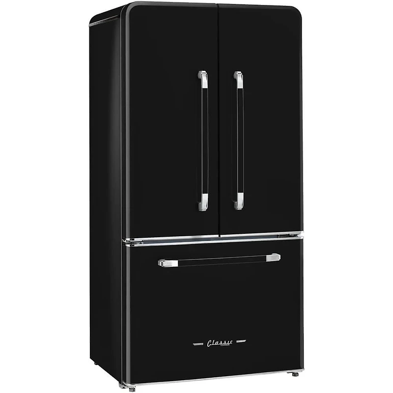 21.4 Cu. Ft. Midnight Black Classic Retro Counter-Depth French Door Refrigerator