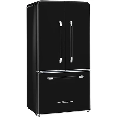21.4 Cu. Ft. Midnight Black Classic Retro Counter-Depth French Door Refrigerator