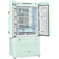 21.4 Cu. Ft. Summer Mint Green Classic Retro French Door Counter-Depth Refrigerator