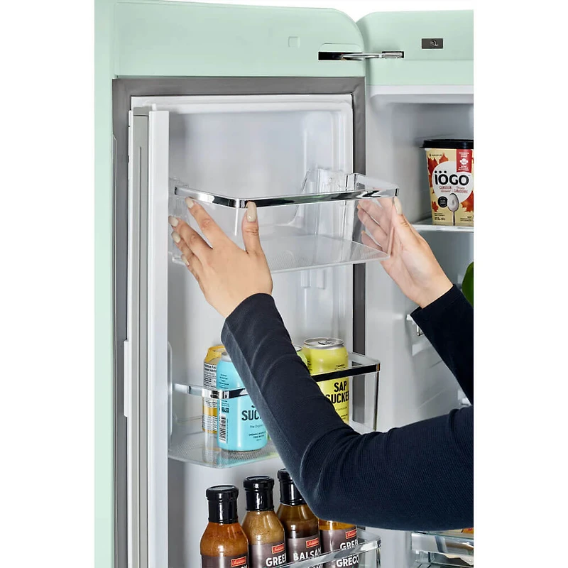 21.4 Cu. Ft. Summer Mint Green Classic Retro French Door Counter-Depth Refrigerator