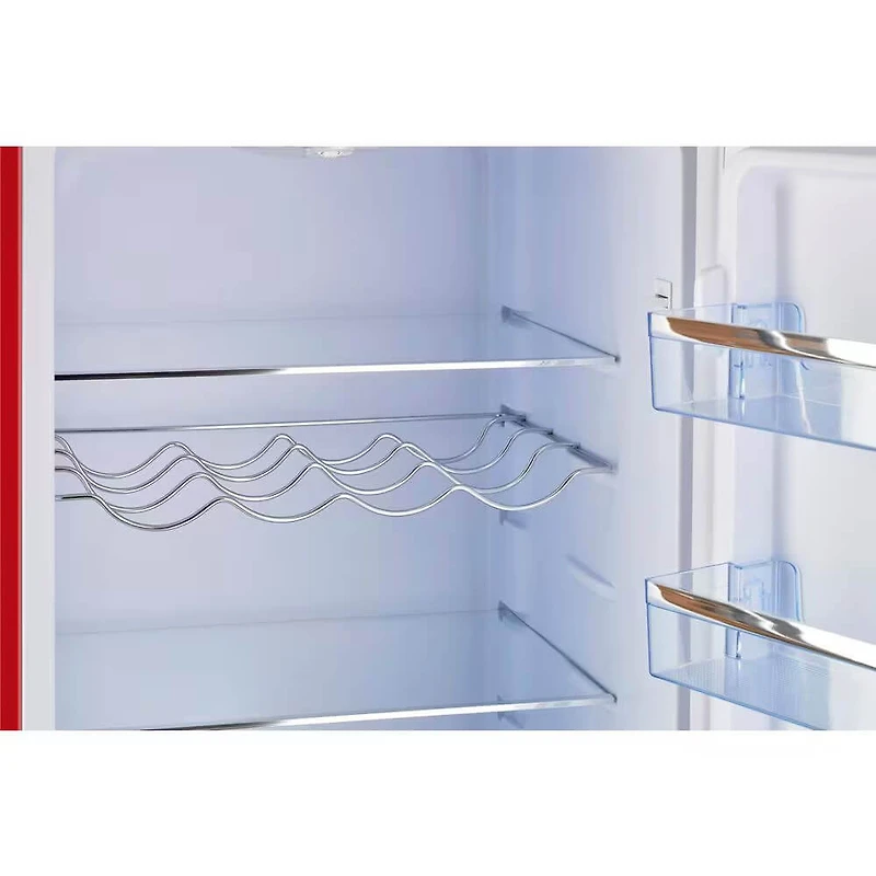 8.7 Cu. Ft. Candy Red Classic Retro Counter-Depth Bottom Freezer Refrigerator