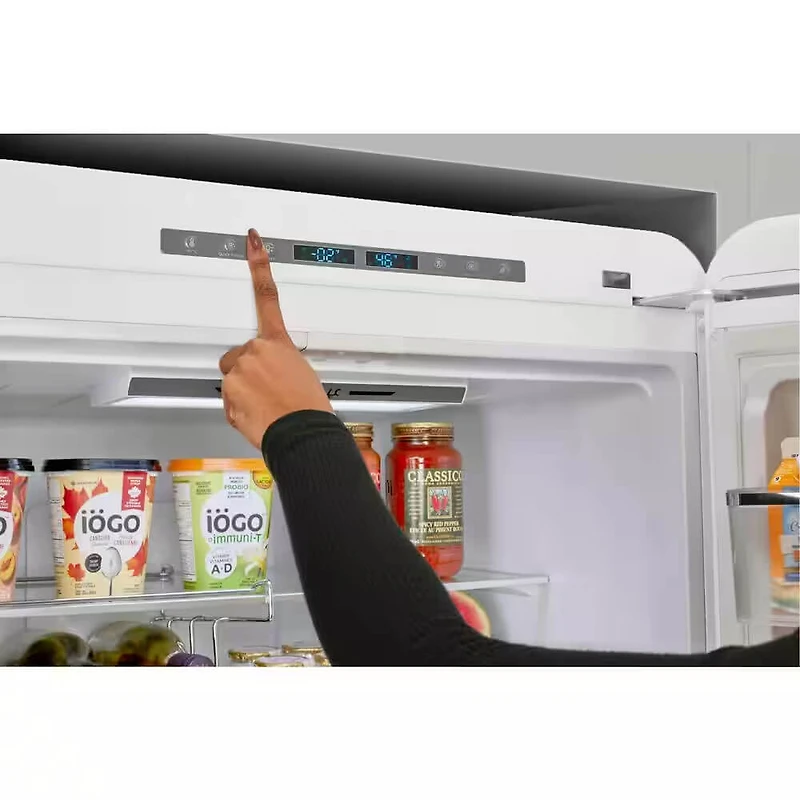 17.7 Cu. Ft. Marshmallow White Classic Retro Counter-Depth Bottom Freezer Refrigerator