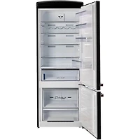 17 Cu. Ft. Midnight Black Classic Retro Counter-Depth Bottom Freezer Refrigerator
