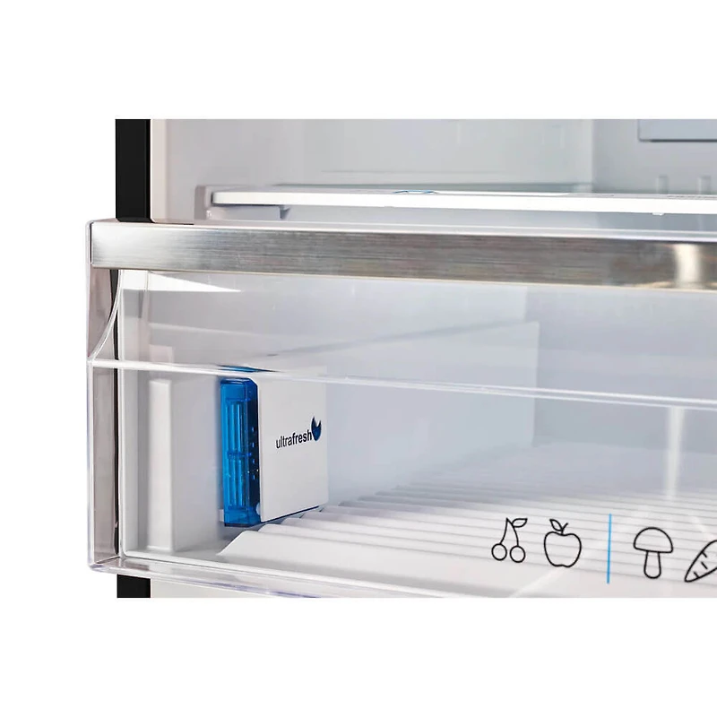 17 Cu. Ft. Midnight Black Classic Retro Counter-Depth Bottom Freezer Refrigerator