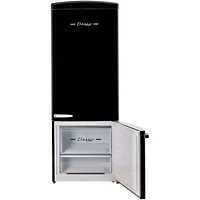 17 Cu. Ft. Midnight Black Classic Retro Counter-Depth Bottom Freezer Refrigerator