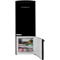 17 Cu. Ft. Midnight Black Classic Retro Counter-Depth Bottom Freezer Refrigerator