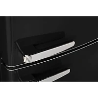 17 Cu. Ft. Midnight Black Classic Retro Counter-Depth Bottom Freezer Refrigerator