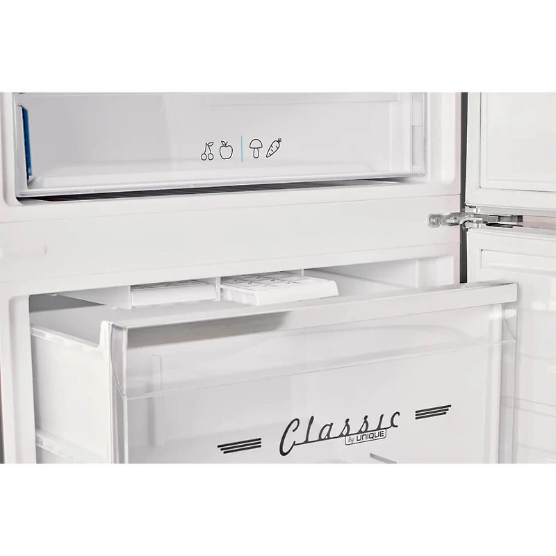 17 Cu. Ft. Midnight Black Classic Retro Counter-Depth Bottom Freezer Refrigerator