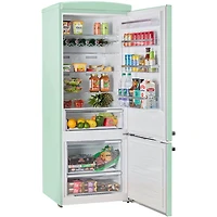17 Cu. Ft. Summer Mint Green Classic Retro Counter-Depth Bottom Freezer Refrigerator