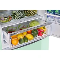 17 Cu. Ft. Summer Mint Green Classic Retro Counter-Depth Bottom Freezer Refrigerator