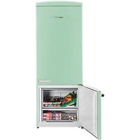 17 Cu. Ft. Summer Mint Green Classic Retro Counter-Depth Bottom Freezer Refrigerator