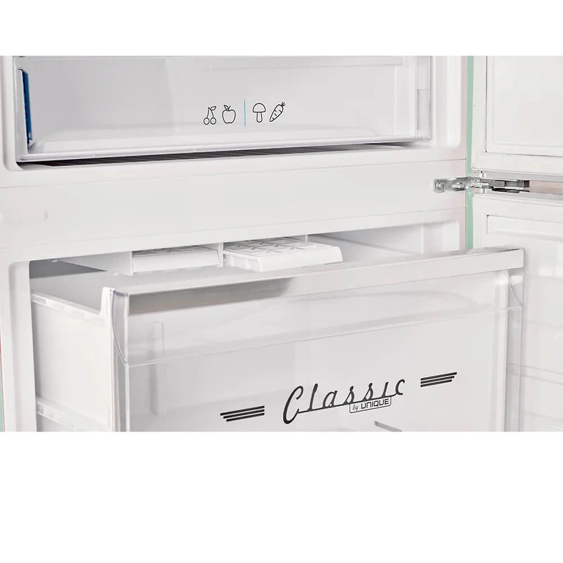 17 Cu. Ft. Summer Mint Green Classic Retro Counter-Depth Bottom Freezer Refrigerator