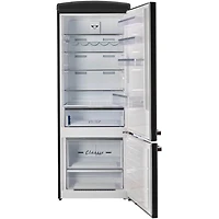 17 Cu. Ft. Matte Black Classic Retro Counter-Depth Bottom Freezer Refrigerator