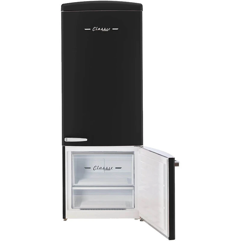 17 Cu. Ft. Matte Black Classic Retro Counter-Depth Bottom Freezer Refrigerator