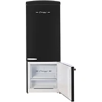 17 Cu. Ft. Matte Black Classic Retro Counter-Depth Bottom Freezer Refrigerator