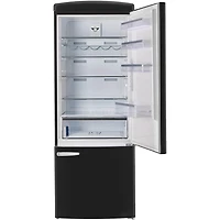 17 Cu. Ft. Matte Black Classic Retro Counter-Depth Bottom Freezer Refrigerator
